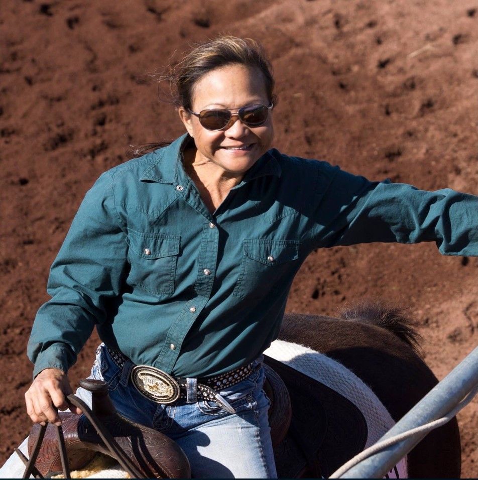 Kimi Nagatoshi on horseback